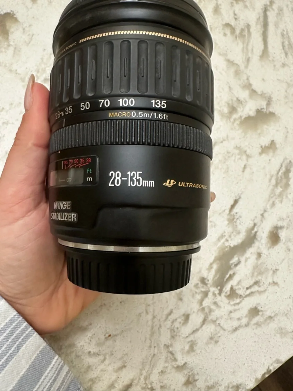 Canon Black Lens Cap with White and Gold Logos